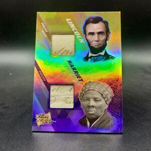 2021 Pieces Of The Past Abraham Lincoln & Harriet Tubman Dual Handwritten Relic